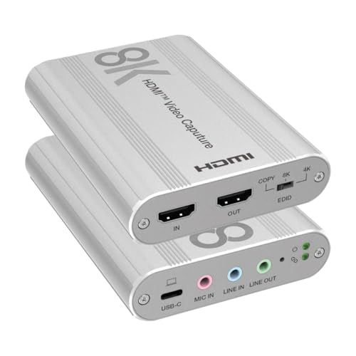 DAIAD HDMI キャプチャーボード USB3.2 Gen1 8Kパススルー対応 4K60fpsキャプチャ VRR/HDR対応 UVC プラグ＆プレイ ゲーム配信・録画用kk 574bc111