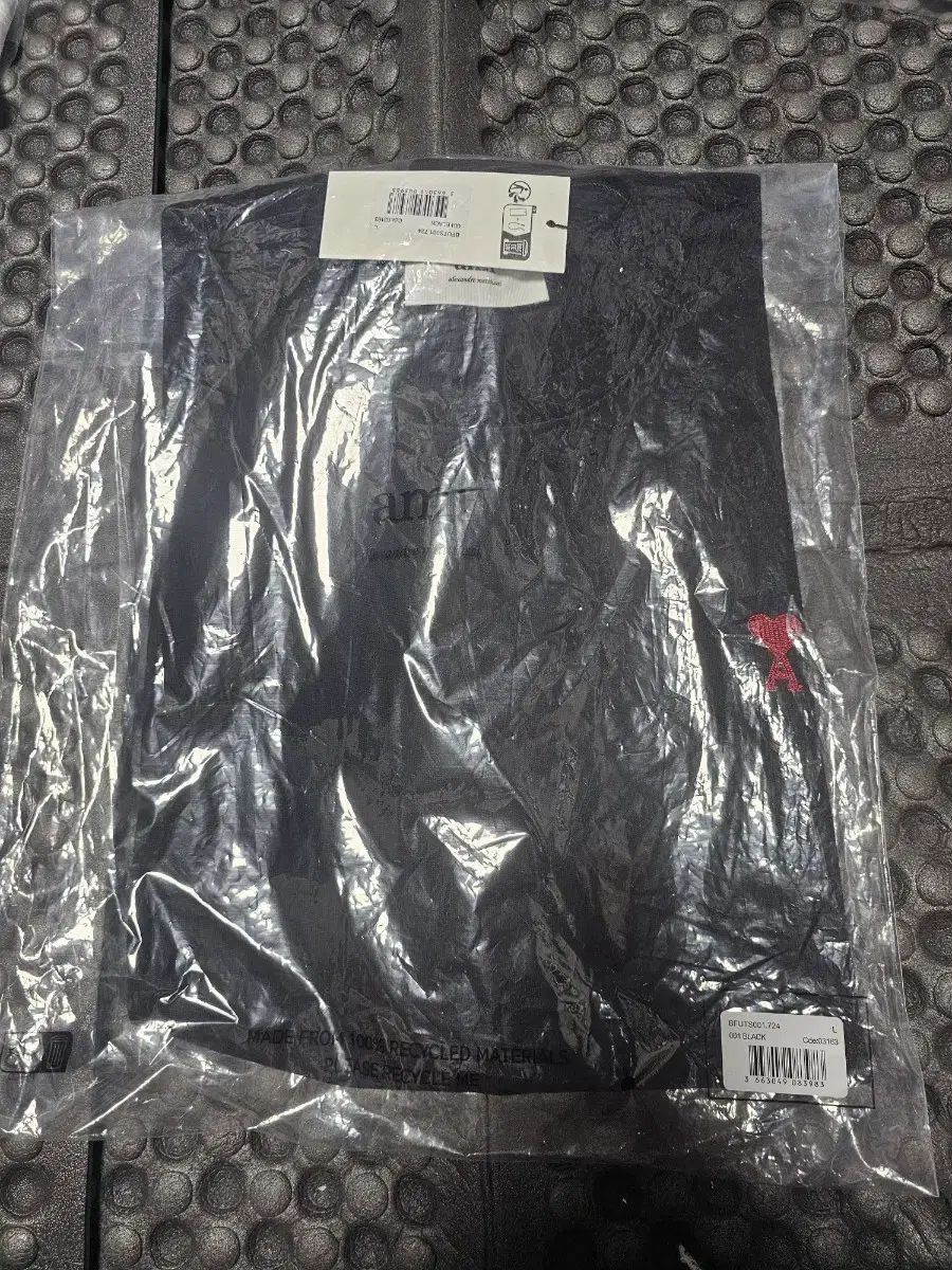 アミ スモール ハート ブラック 半袖 Tシャツ L