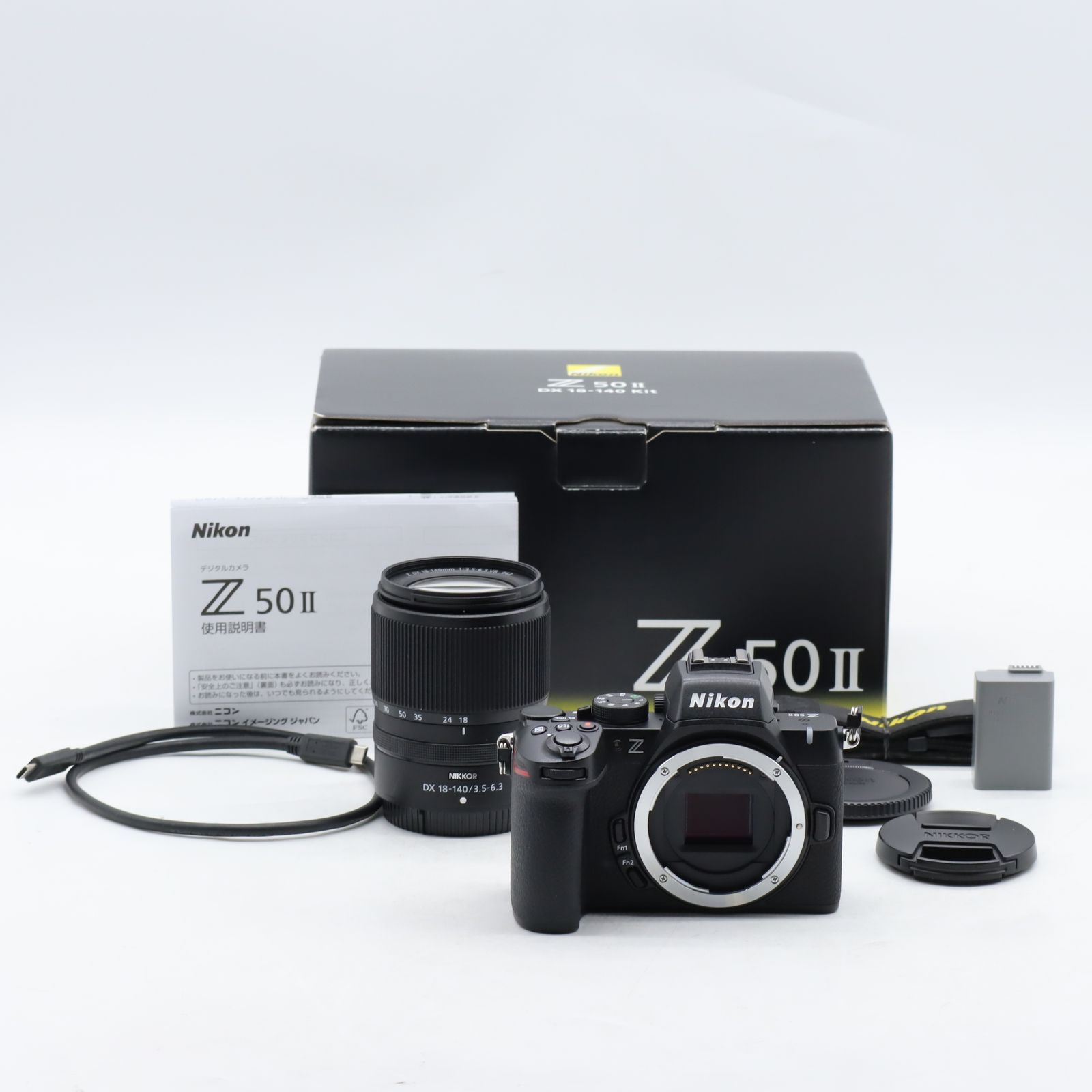 【ショット数2,654】Nikon Z50II 18-140 VR レンズキット｜APS-C ミラーレス一眼｜高倍率ズーム・手ブレ補正VR・高速AF・旅行／運動会向け ニコンZマウント【中古】