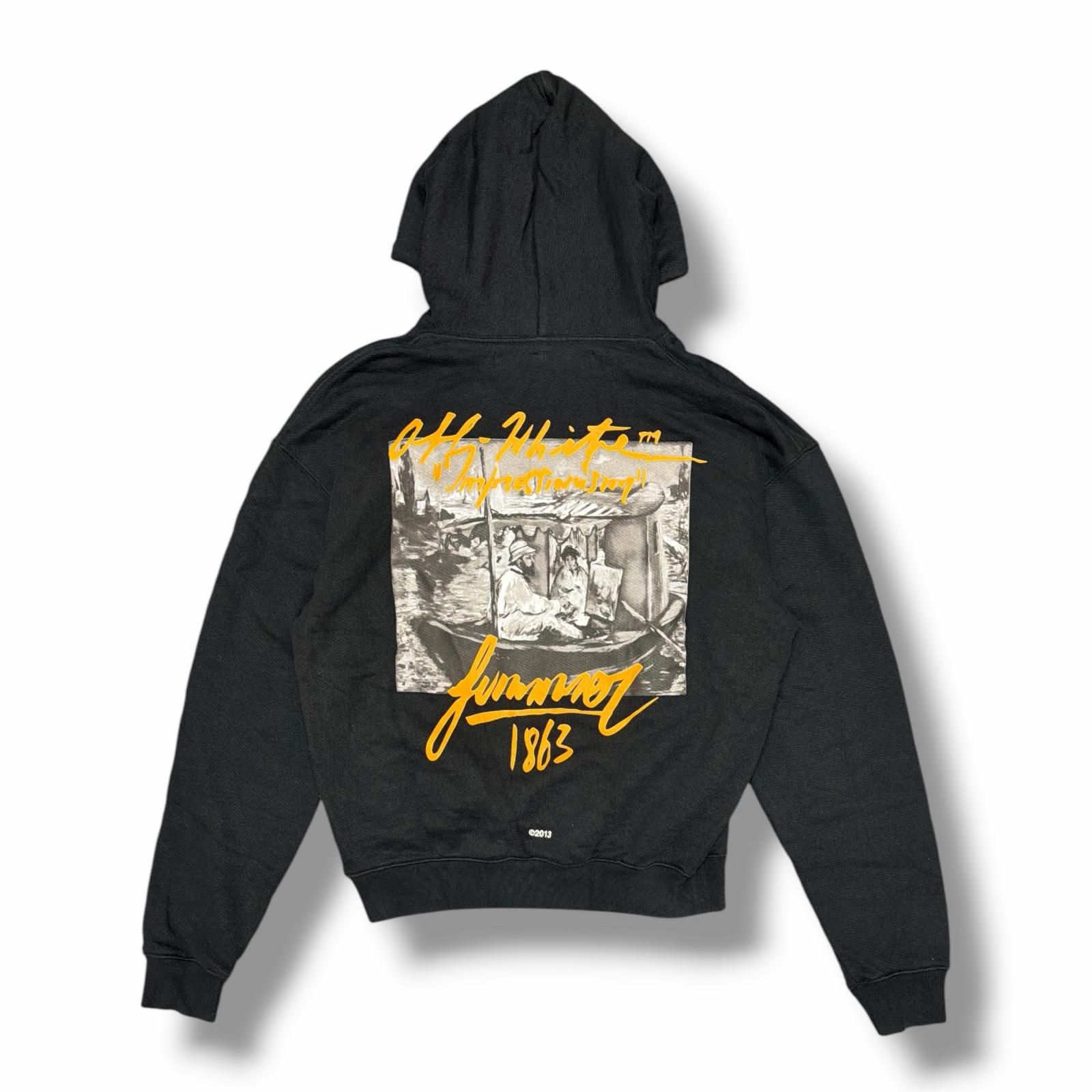 OFF-WHITE 19SS Summer Over Hoodie サマーオーバーフーディー スウェットパーカー オフホワイト OMBB037R19B97009 ブラック M （80393A）