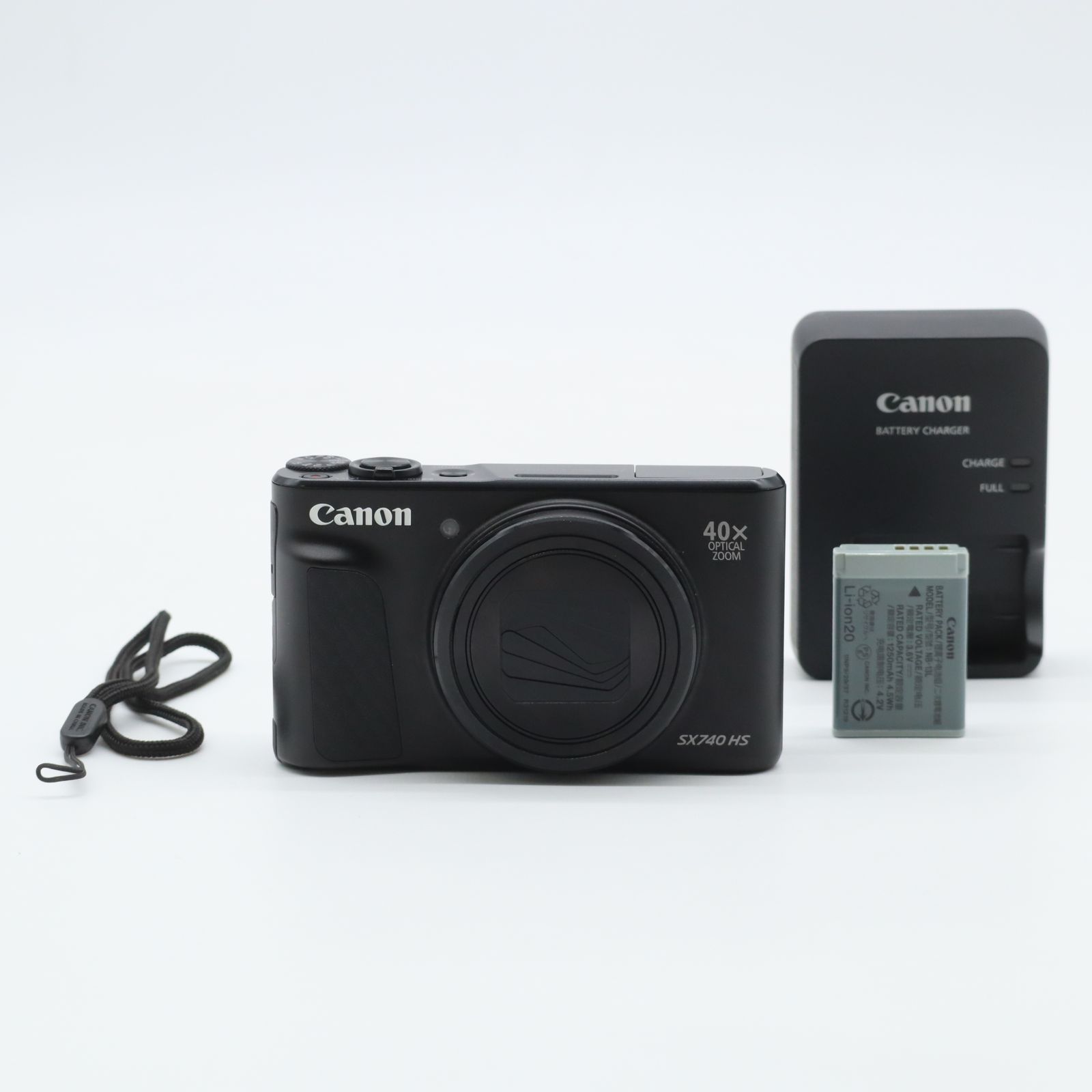 Canon PowerShot SX740 HS ブラック｜光学40倍ズーム コンパクトデジタルカメラ｜4K動画対応・Wi-Fi搭載・旅行／運動会向け キヤノン【中古】