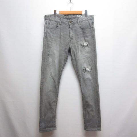 ジャパンブルージーンズ JAPAN BLUE JEANS FILLMORE ダメージ加工 ストレッチ デニム パンツ ジーンズ 32 グレー JB2301 リペア加工 ジッパーフライ