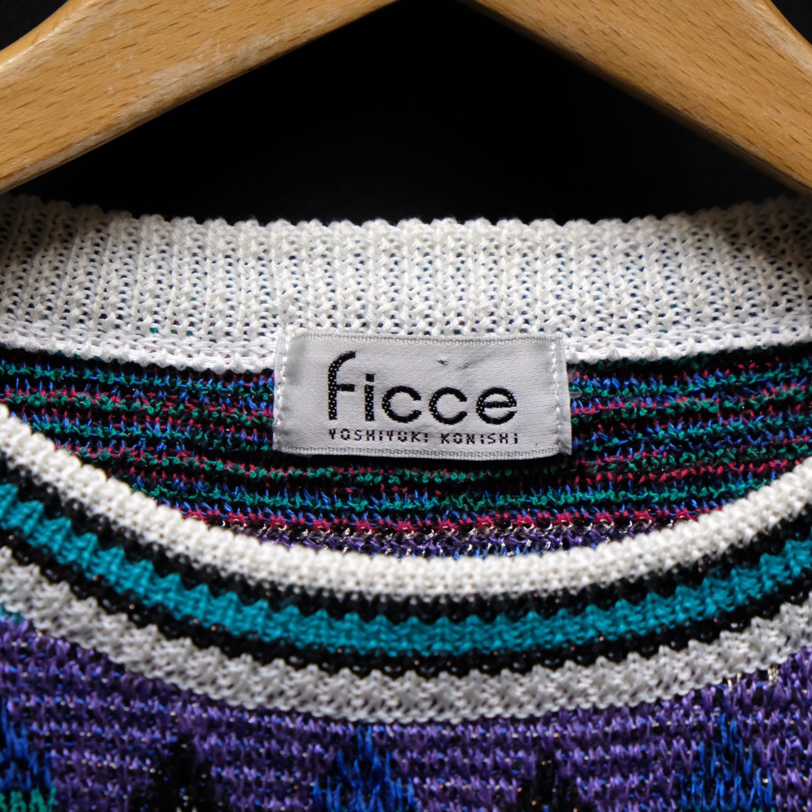 ficce UOMO 半袖ニットカットソー マルチカラー フリーサイズ