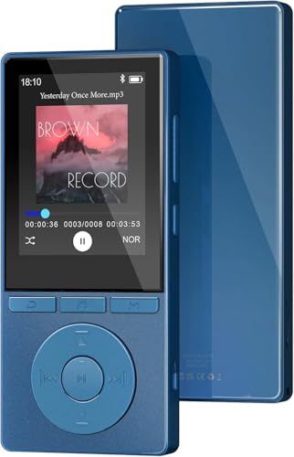 MP3プレーヤー、Bluetooth 5.3対応、Hi-Fi音楽プレーヤー、内蔵スピーカー、64GB内蔵ストレージ、最大128GBのSDカード拡張対応、多機能デジタルオーディオプレーヤー、FMラジオ／電子書籍／アラーム／録音機能搭載、イヤホン ae934791