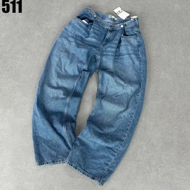 ザラ ZARA ワイド デニム パンツ