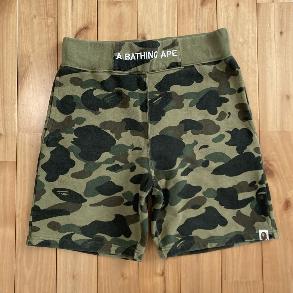 BAPE 1st camo green スウェット ハーフパンツ Sサイズ a bathing ape