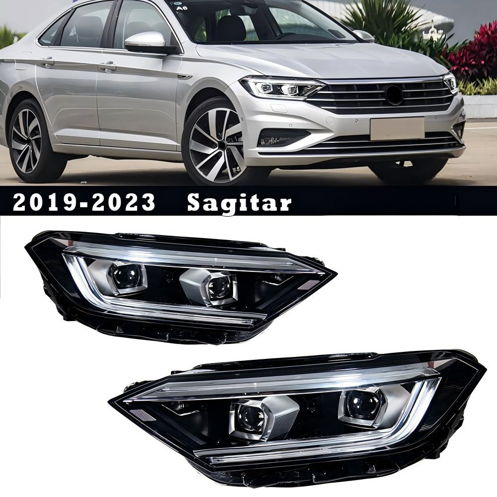 Volkswagen Jetta MK7 (VWジェッタ MK7) 2019-2023専用 LEDプロジェクターヘッドライト デイライト＆シーケンシャルウインカー 高輝度 視認性向上 夜間安全 ドレスアップ効果抜群 簡単交換 車種専用 おすすめ 送料無料
