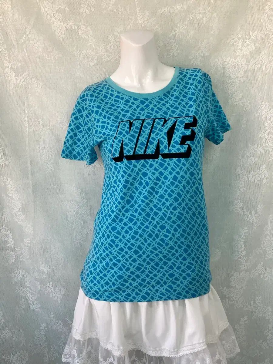 ヴィンテージ NIKE アクア パータン タイトフィット 半袖 1163 森ガール y2k ストリート ギャ