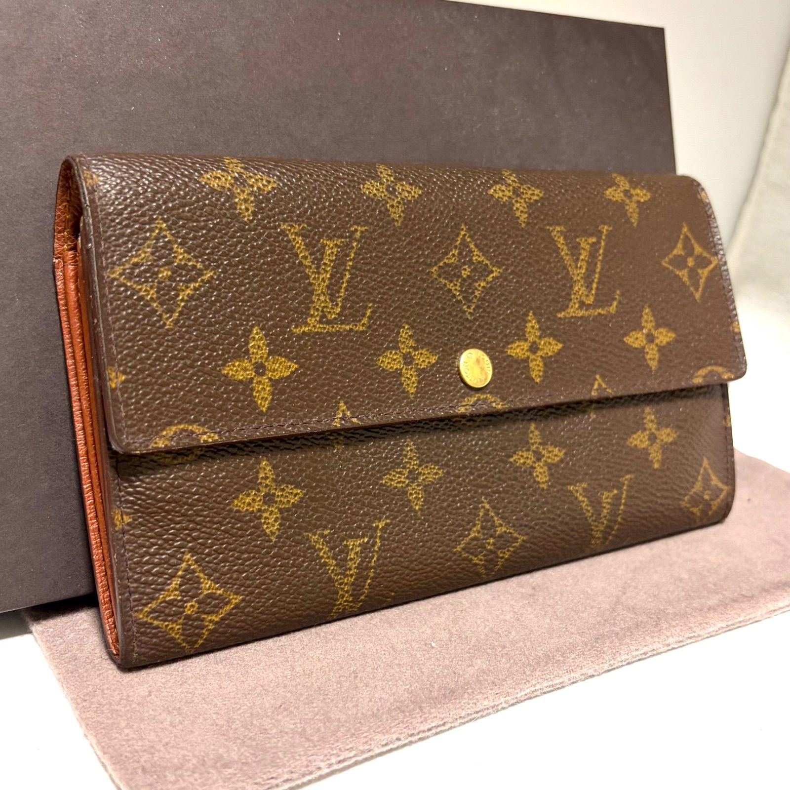 c72 ポルトモネ クレディ　ポルトフォイユ サラ　旧型　Louis Vuitton ルイ ヴィトン 　2つ 折り　二つ折り　フラップ ボタン 式　長 財布　ウォレット　モノグラム