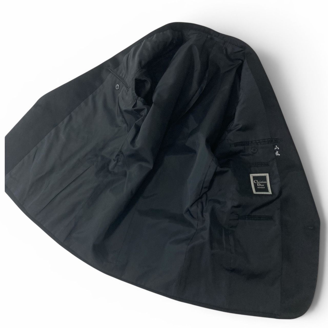 極美品 クリスチャンディオール Christian Dior 1B ウールタキシード