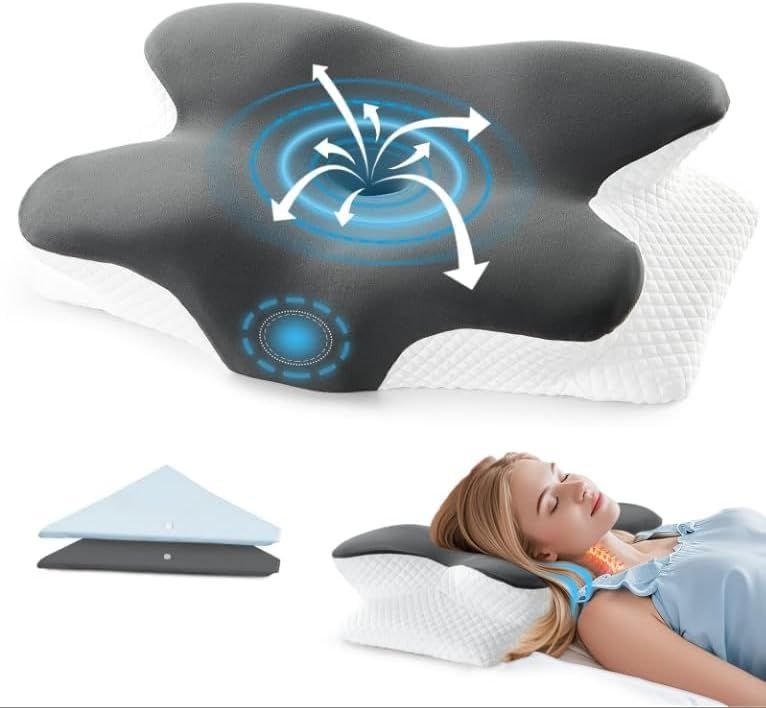 ☆新品☆BRO 枕 首が痛くならない 快眠 まくら 安眠枕 低反発枕 快眠枕 低め 高め 高さ調整可 枕カバー2枚付き 硬め 洗える 人間工学 立体構造 首元安定型 通気性に優れ 肩 首フィット 横寝枕 横向き寝 うつ伏せ寝 仰向け寝 安眠 666c3b74