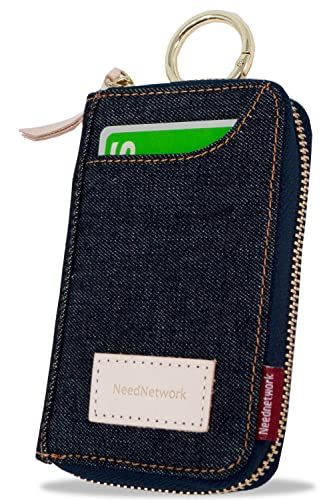 ☆新品☆[ニードネットワーク] 日本が誇るデニム キーケース メンズ スマートキーケース カード 大容量 メンズキーケース 6連 外側ポケット カード入れ キーリング 3fd4174d