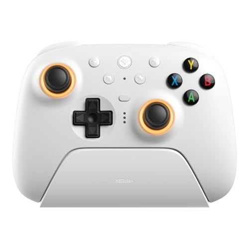☆新品☆8BitDo Ultimate 2 ワイヤレス コントローラー Windows & Android 用、TMR ジョイスティック付きゲーム コントローラー、切り替え可能なホール効果/触覚トリガー、RGB ファイヤー リング、8 スピー 095f1933