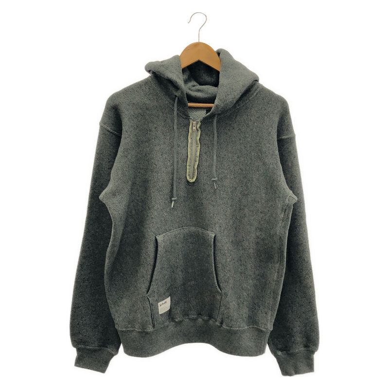 【中古】SCHOTT ハーフジップパーカー サイズM グレー ショット[91]