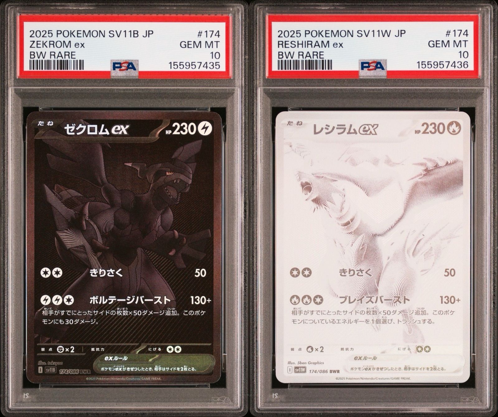 PSA10】ゼクロムex BWR レシラムex BWR 連番セット - メルカリ