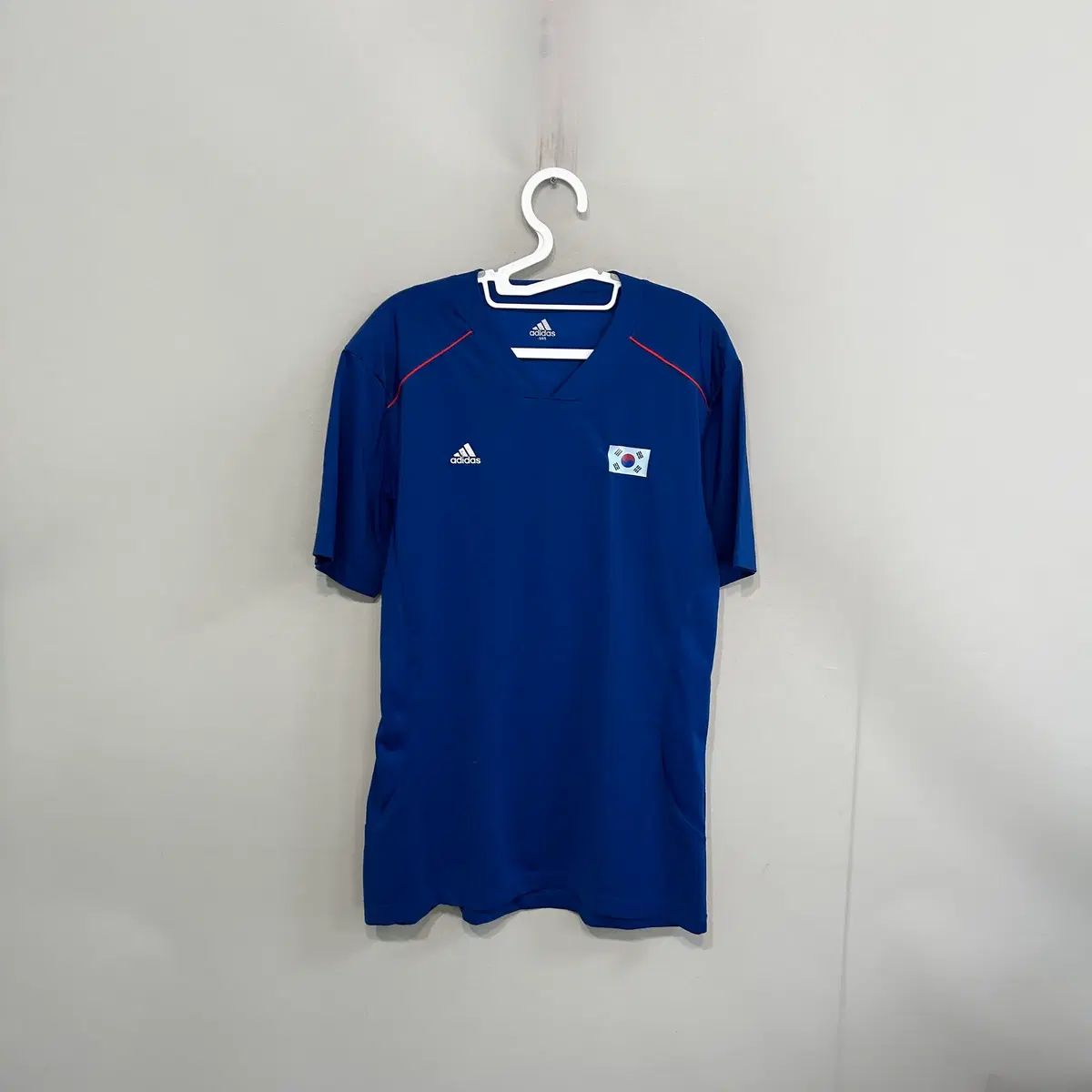 アディダス 韓国国家代表 チームコリア テニス Tシャツ 105 機能性 Vネック