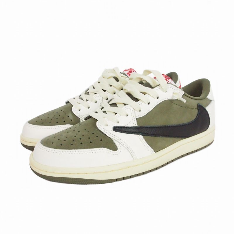 ナイキ NIKE × トラヴィススコット Travis Scott Air Jordan 1 Low OG SP エアジョーダン1 ロー スニーカー 靴 US8 26㎝ リバースオリーブ DM7866 200