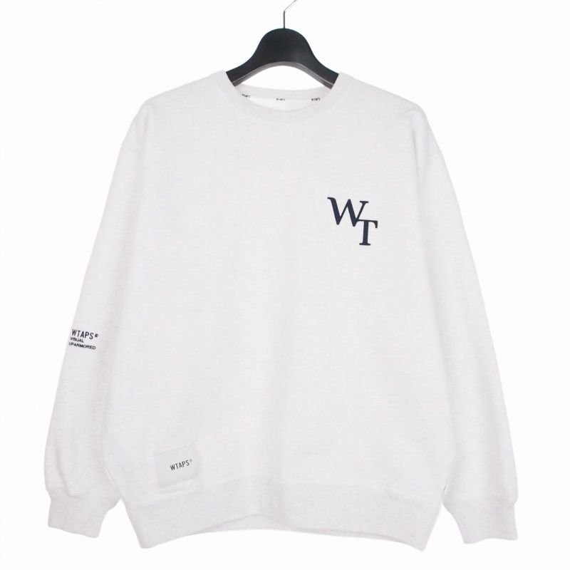 ダブルタップス WTAPS 26SS ACADEMY / SWEATER / COTTON スウェット トレーナー 02 ホワイト 白 261ATDT-CSM04