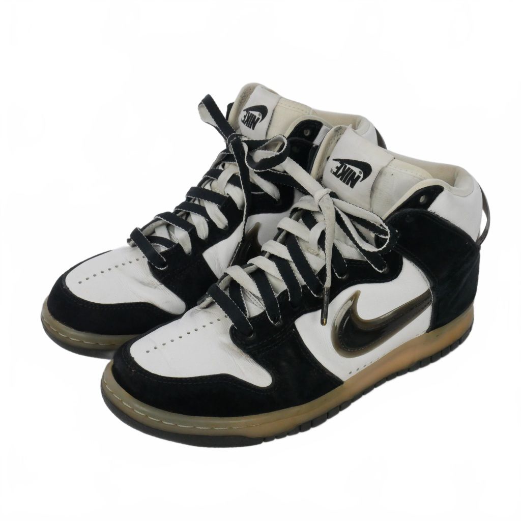 ナイキ NIKE × SLAM JAM DUNK HIGH スラムジャム ダンク ハイ スニーカー US7 25.0cm ホワイト ブラック 白 黒 DA1639-101