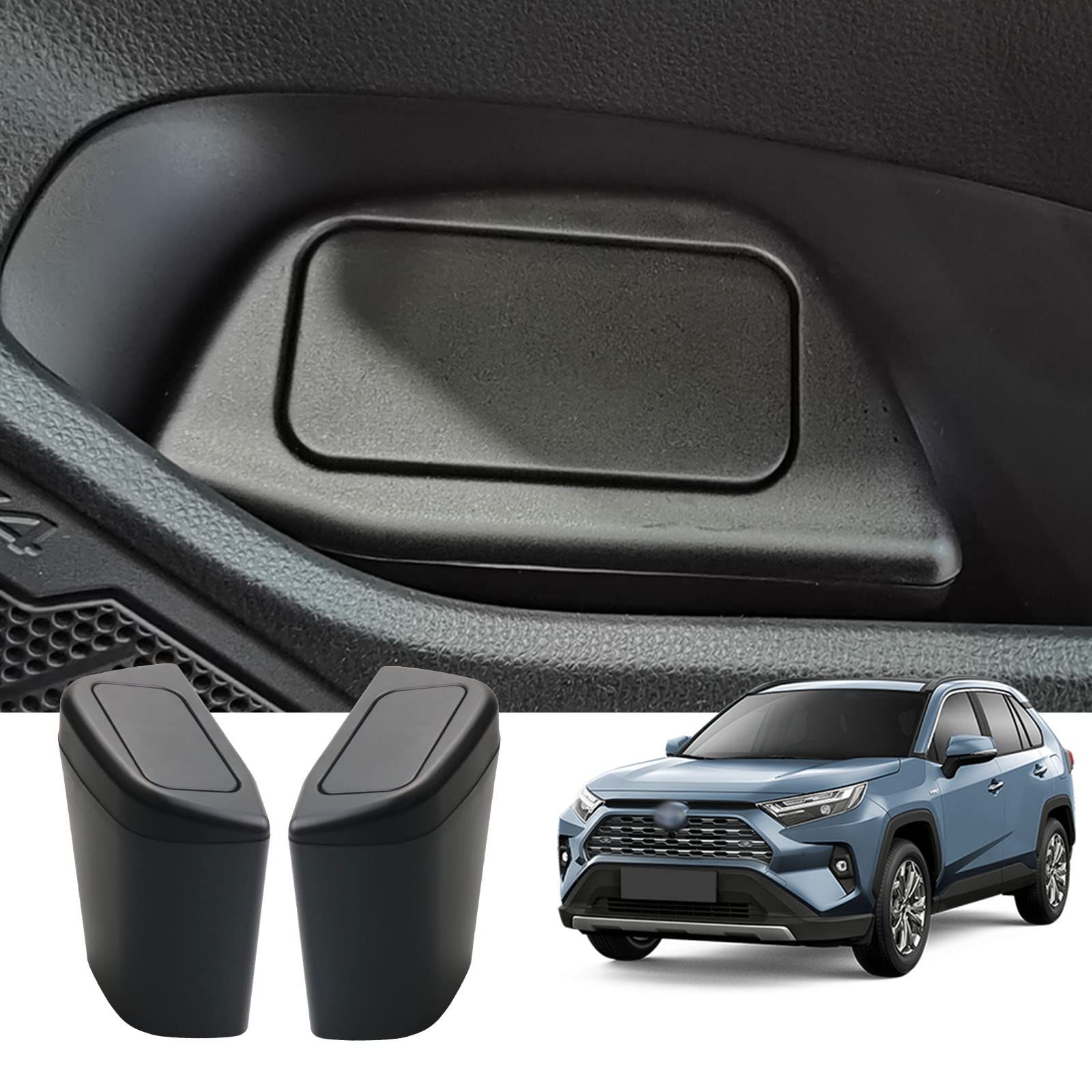 【RUIYA】2個セット トヨタ RAV4 50系 専用 ゴミ箱 ドアゴミ箱 ABS素材 ラブフォー ダストボックス 車用サイドボックス 小物入れ 水洗い可能 汚れ防止 防臭 貼り付け簡単 RAV4 アクセサリー カスタムパーツ 車種専用 運 ed8b6f46