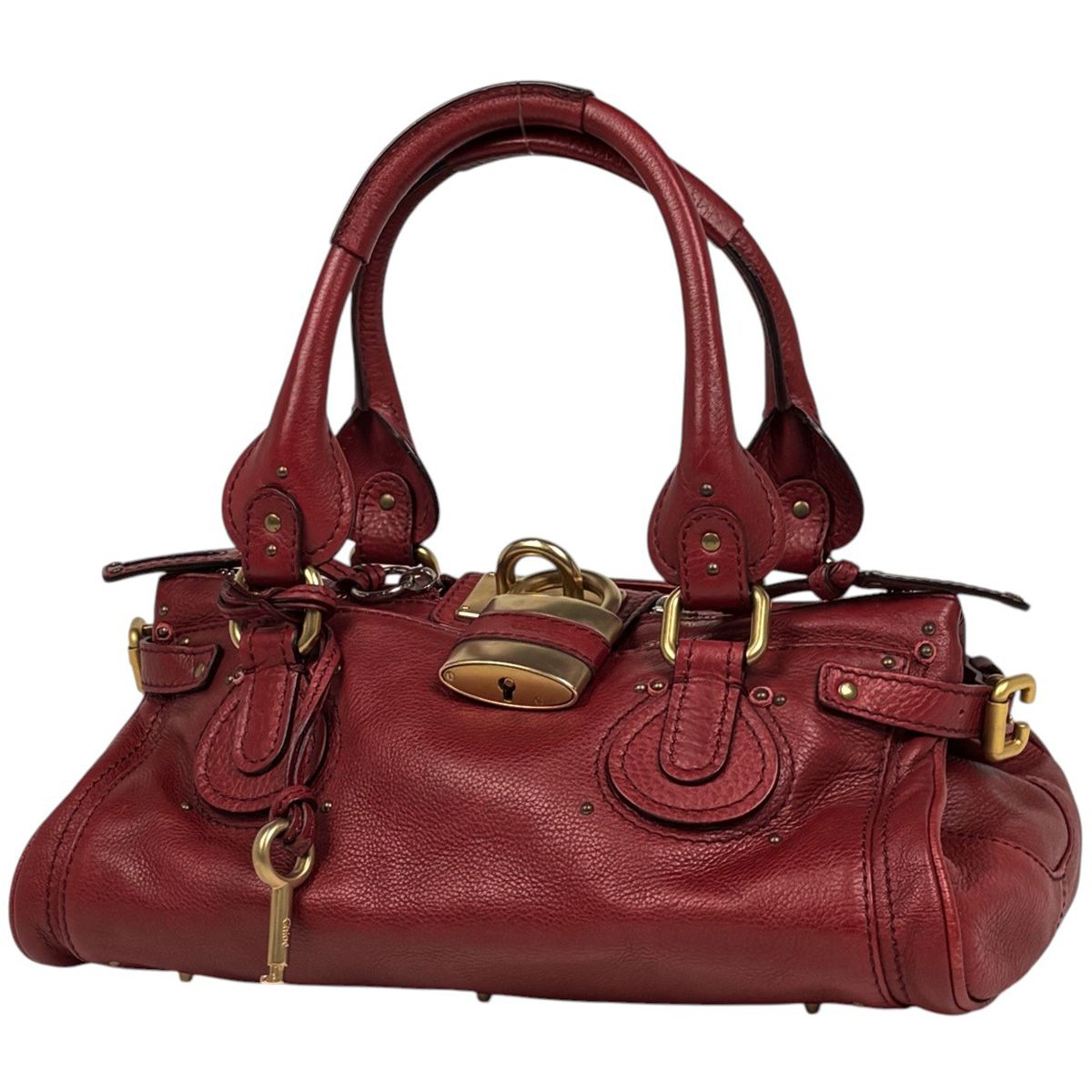 クロエ Chloe パディントン ハンドバッグ レザー レッド レディース 【中古】 103,400円