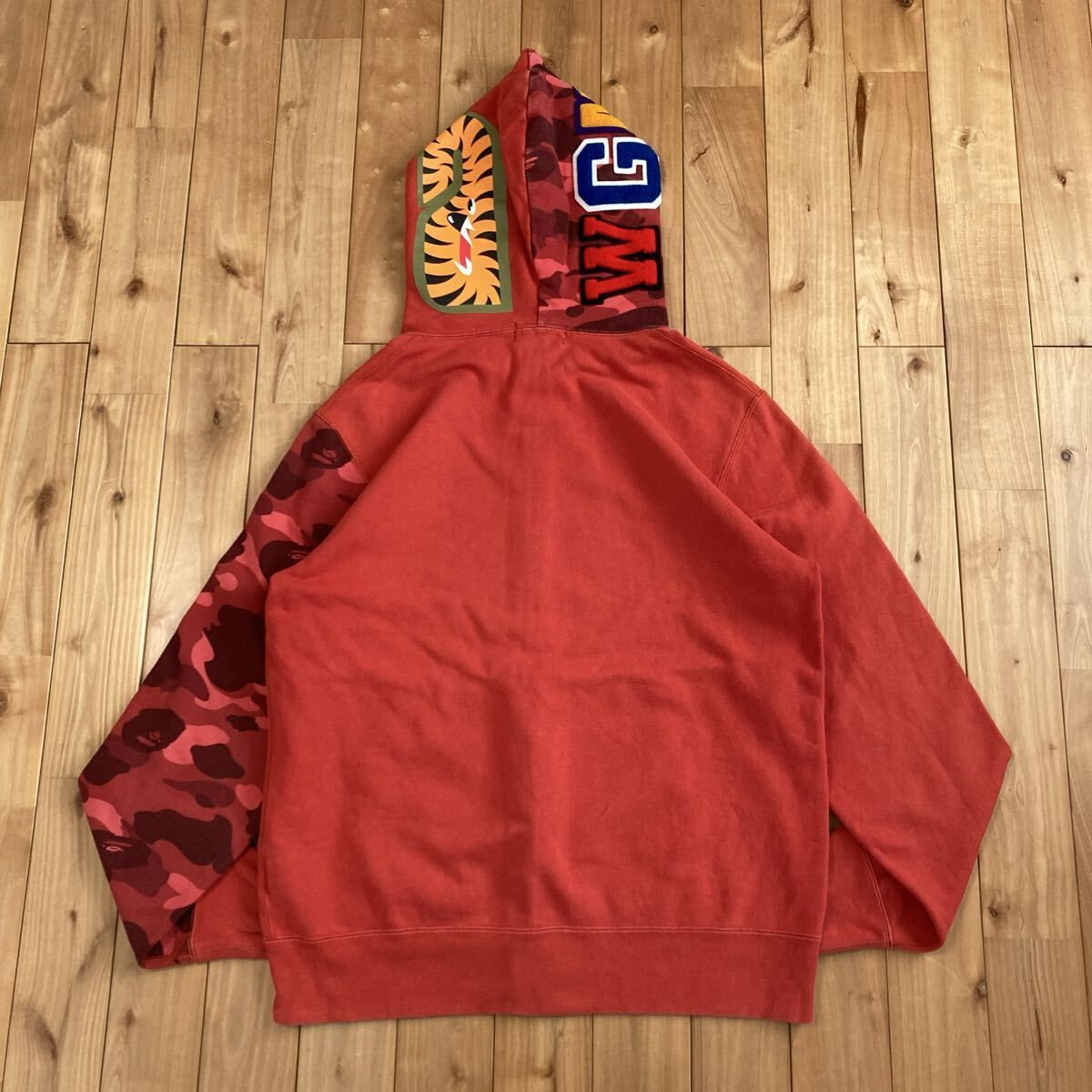 ☆XL☆ Red Camo シャーク パーカー shark full zip hoodie a bathing