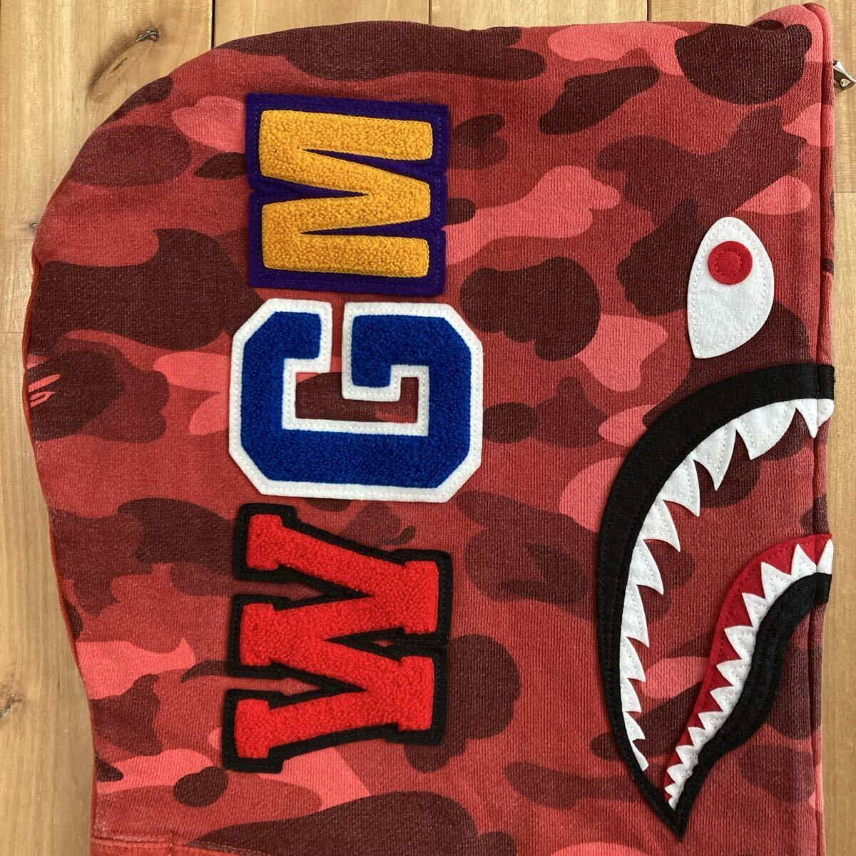 ☆XL☆ Red Camo シャーク パーカー shark full zip hoodie a bathing