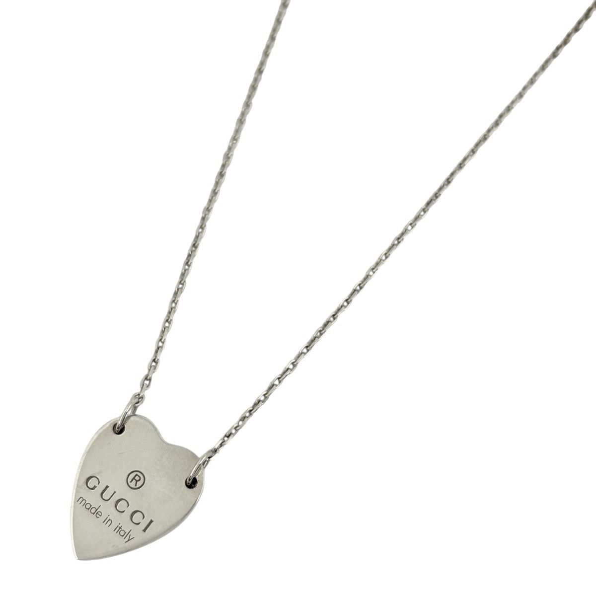 グッチ GUCCI ハート ネックレス ペンダント ネックレス シルバー925 シルバー レディース 【中古】