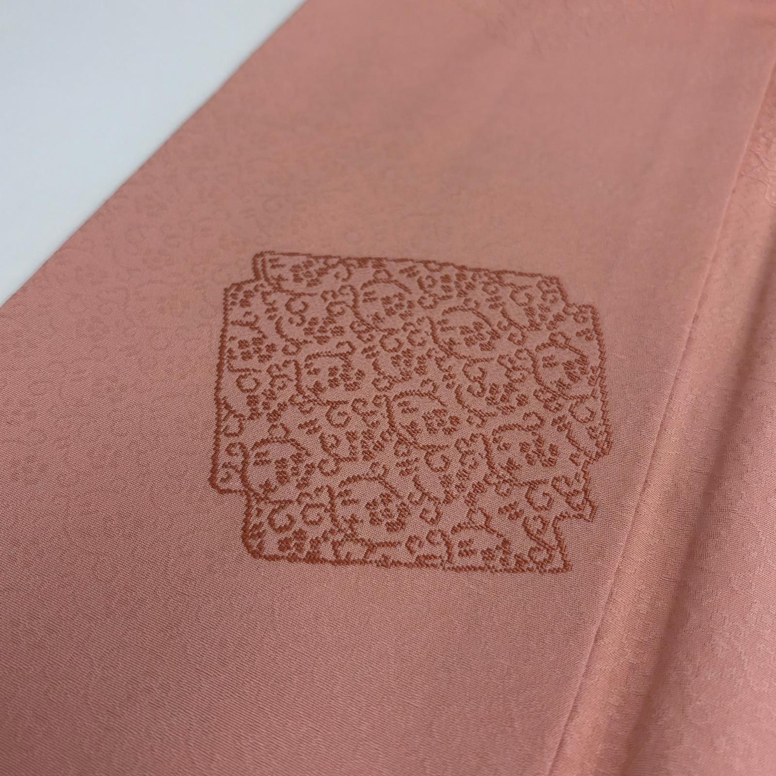 小紋 相良刺繍 花唐草地紋 一つ紋 正絹 MK-7897