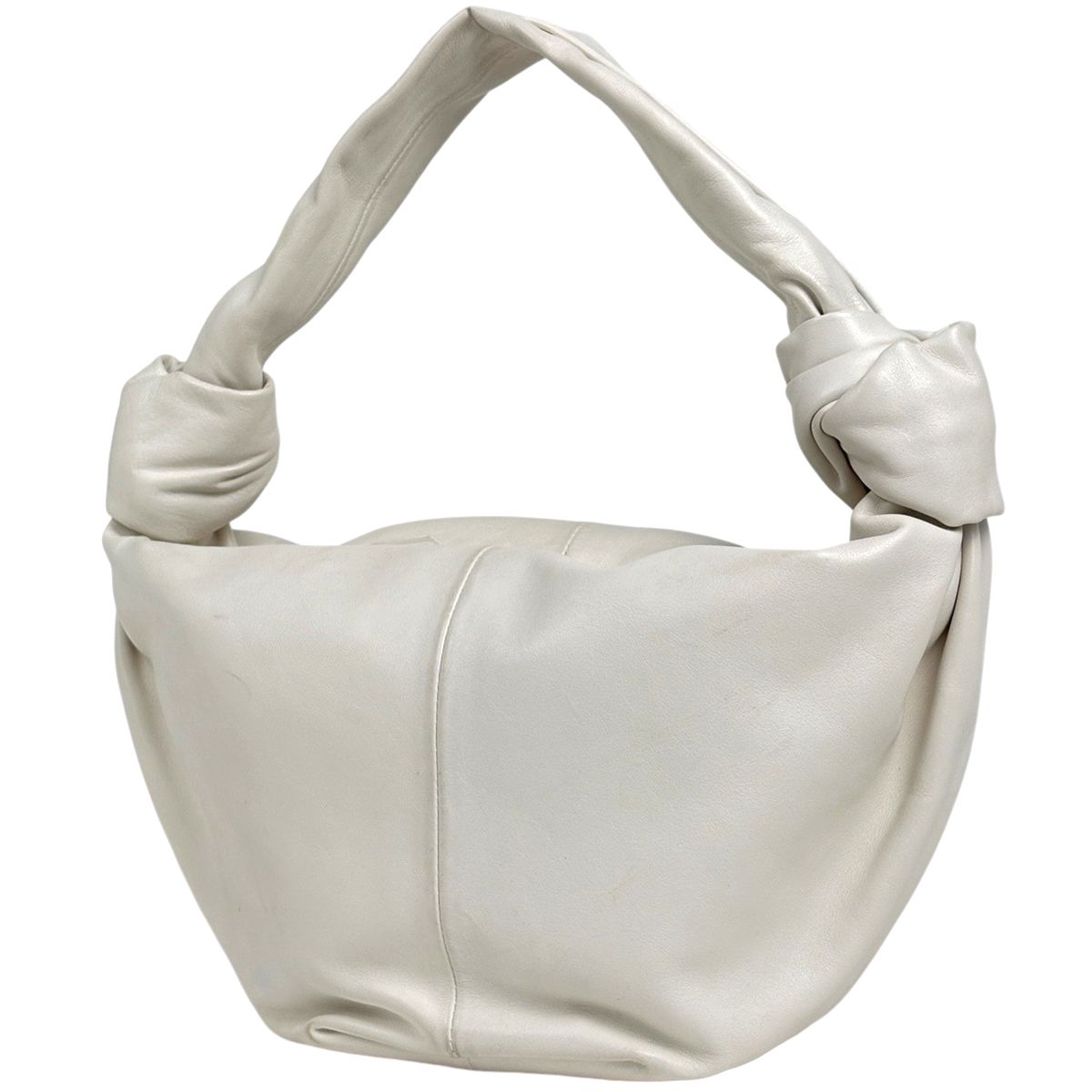 ボッテガヴェネタ BOTTEGAVENETA ダブルノット ショルダーバッグ ハンドバッグ レザー ホワイト レディース 【中古】