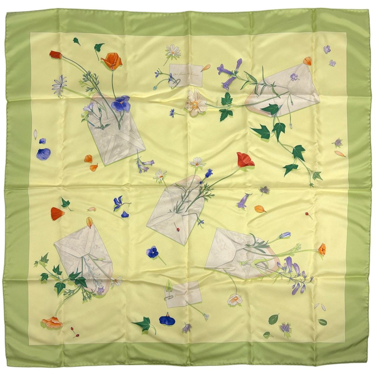 エルメス HERMES カレ90 Des fleurs pour le dire 花の手紙 スカーフ