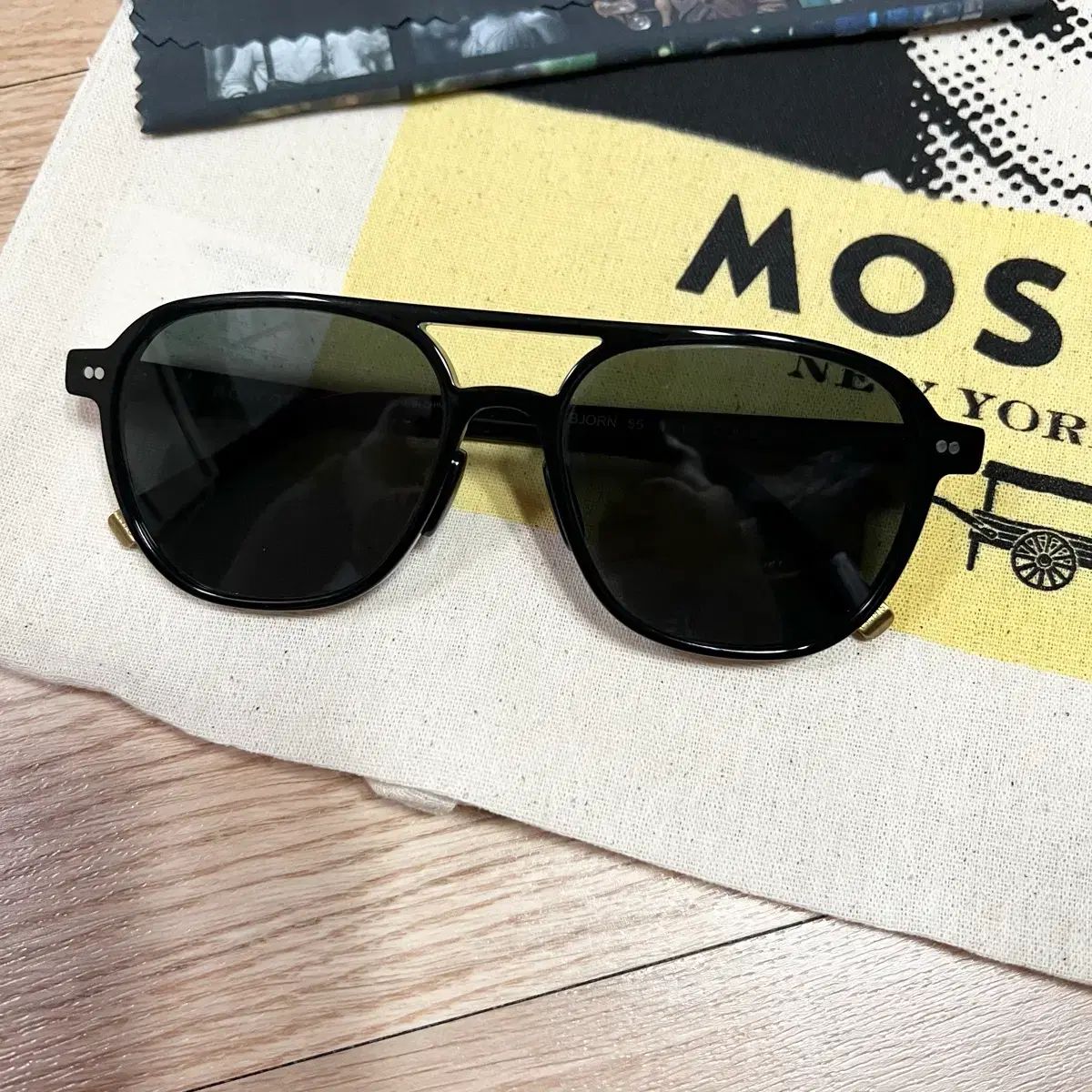 MOSCOT(モスコット) ツーブリッジ BJORN ブラック 55サイズ サングラス