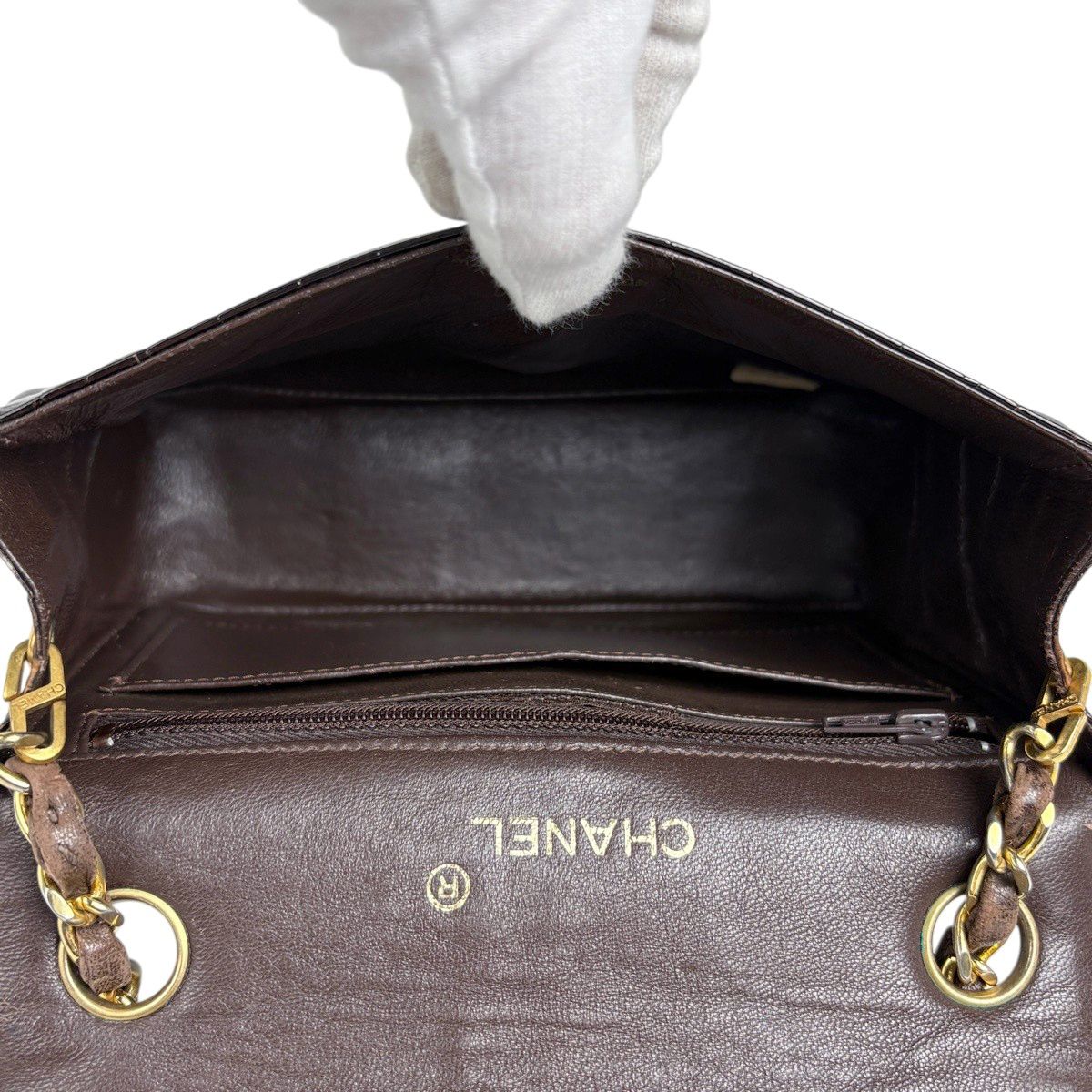 シャネル CHANEL ミニ マトラッセ シングルフラップ チェーン 