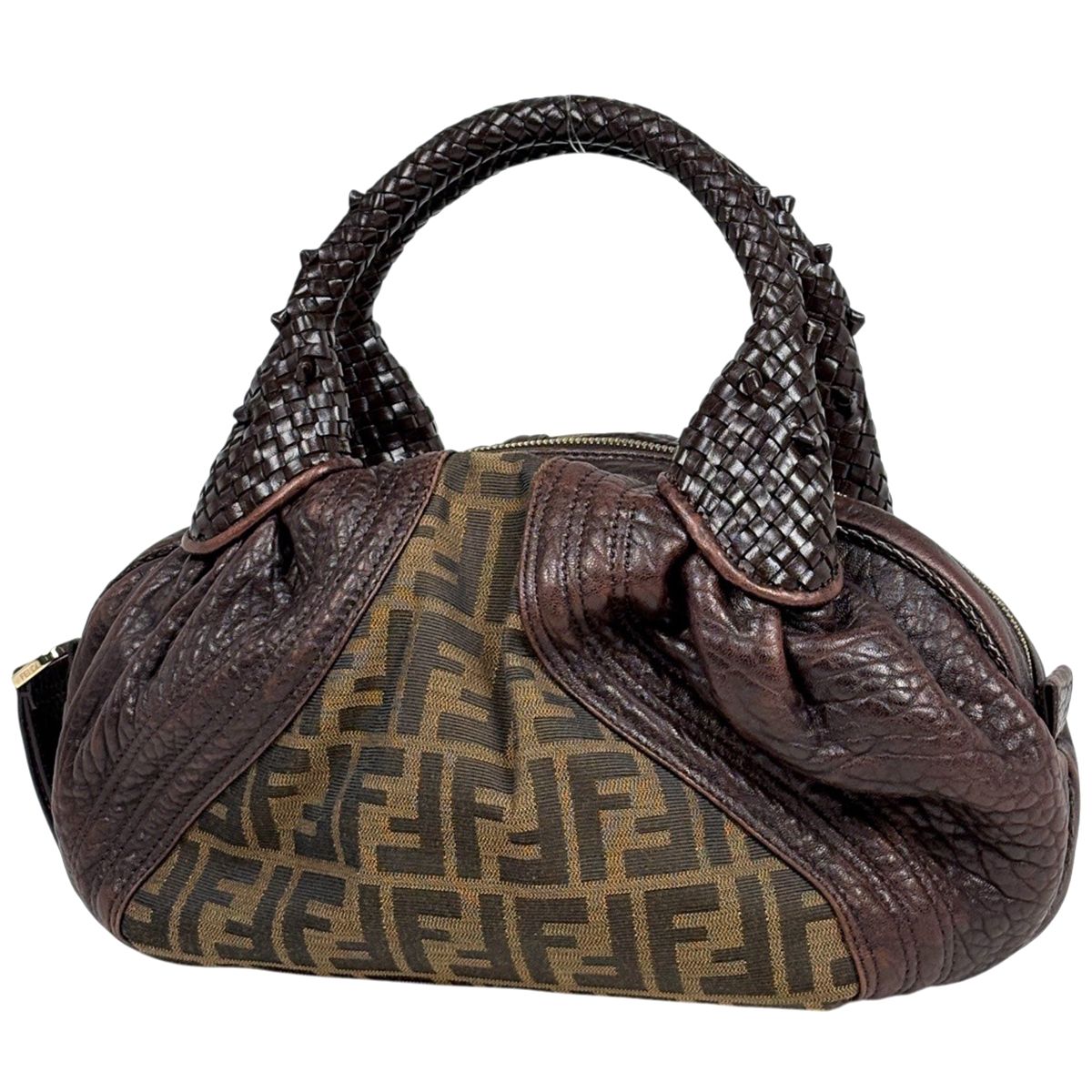 フェンディ FENDI ズッカ柄 ミニスパイバッグ ハンドバッグ キャンバス