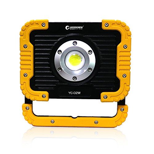 グッド・グッズ 20W LED 充電式 投光器 作業灯 2500LM IP65 防水 スマホ充電 昼白色 超高輝 携帯型 角度調整機可 電池残量表示ランプ 災害グッズ 登山 屋外照明 ワークライト 工事用 灯光器 外灯 屋外用 野外 看板灯 2e27a8e2
