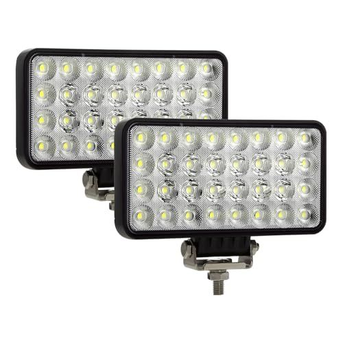 KAWELL 96W led 作業灯 ワークライト 車 広角 投光器 ライトバー 長方形 広角タイプ 防塵防水仕様 12v/24v 汎用 IP67防水 爆光 コンビネーション照明 19cｍ×9.7cm×4.5cm 農業機械、建設機械、工程機械 9acab1ce