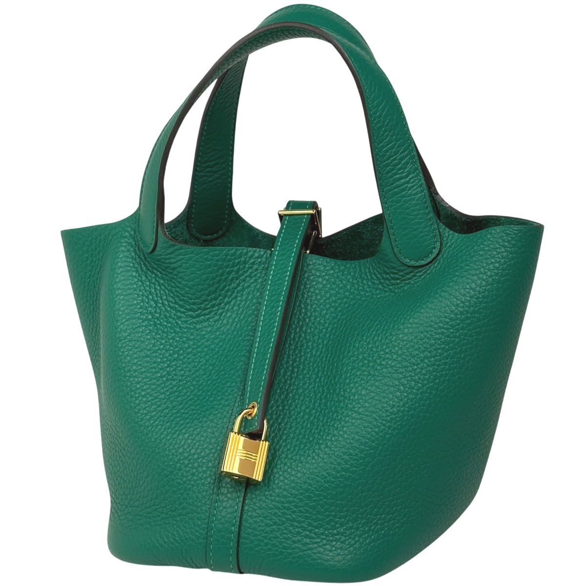 エルメス HERMES ピコタンロックPM ハンドバッグ トリヨンクレマンス ヴェールヴェルティゴ B レディース 【中古】