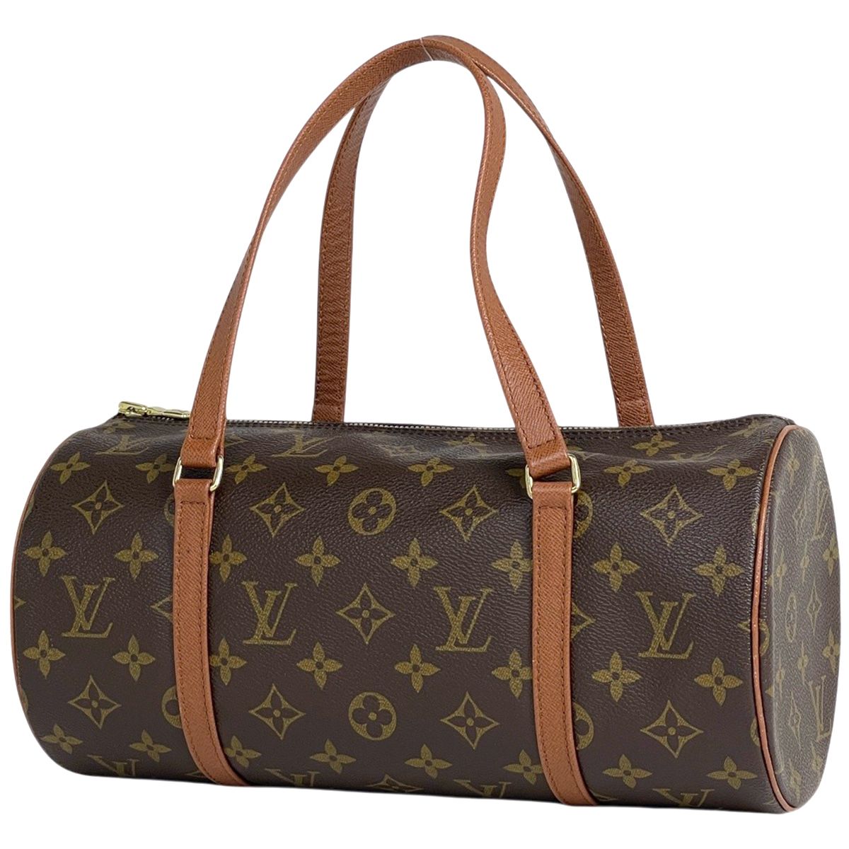 ルイ・ヴィトン Louis Vuitton パピヨン30 バレルバッグ 筒型 旧旧型 ハンドバッグ モノグラム ブラウン M51365 レディース 【中古】 59,400円