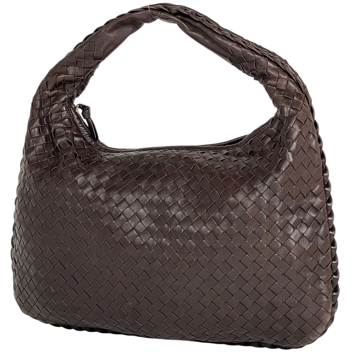 ボッテガヴェネタ BOTTEGAVENETA イントレチャート ショルダーバッグ ホーボー ハンドバッグ レザー ブラウン 115653 レディース 【中古】