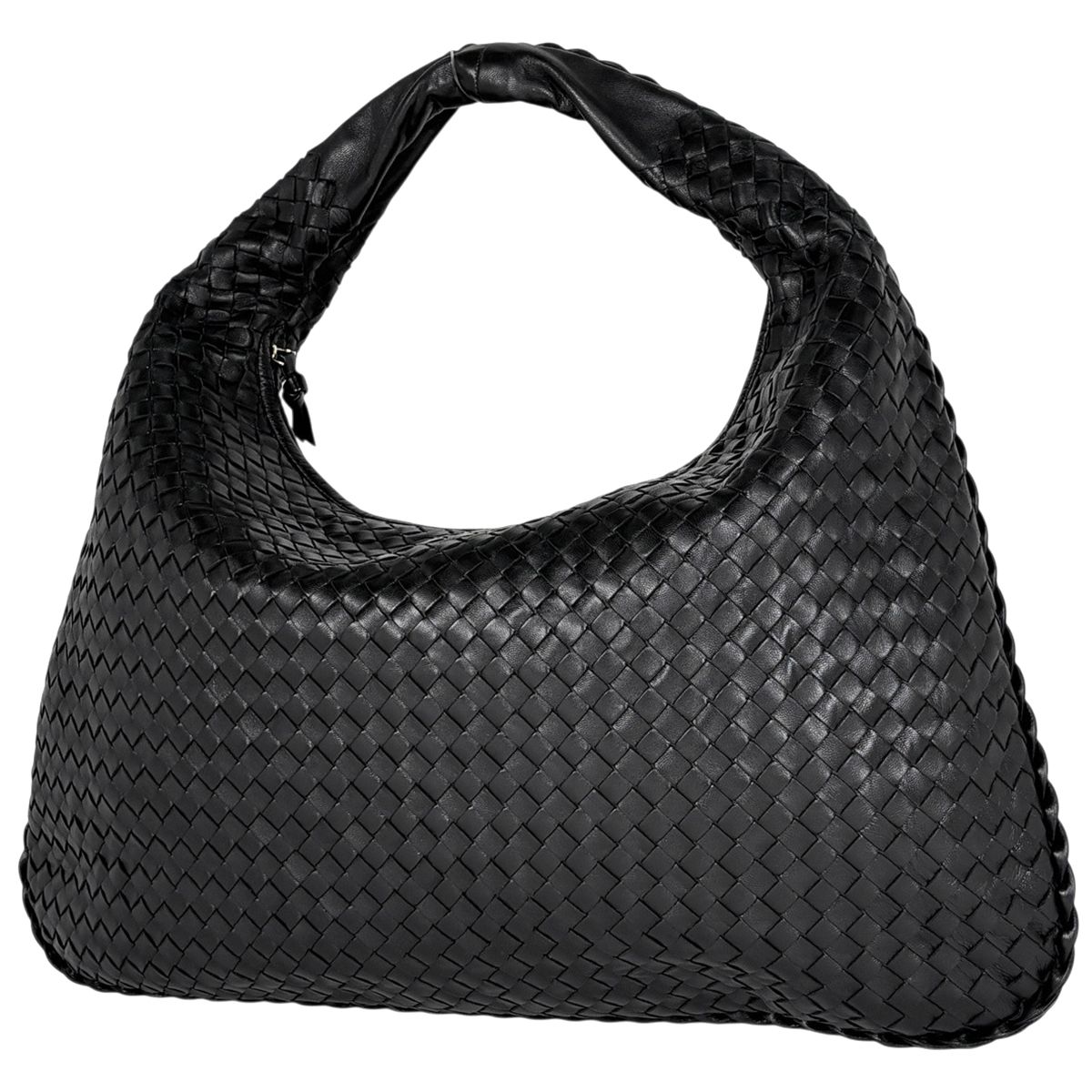 ボッテガヴェネタ BOTTEGAVENETA イントレチャート ショルダーバッグ ホーボー ハンドバッグ レザー ブラック レディース 【中古】