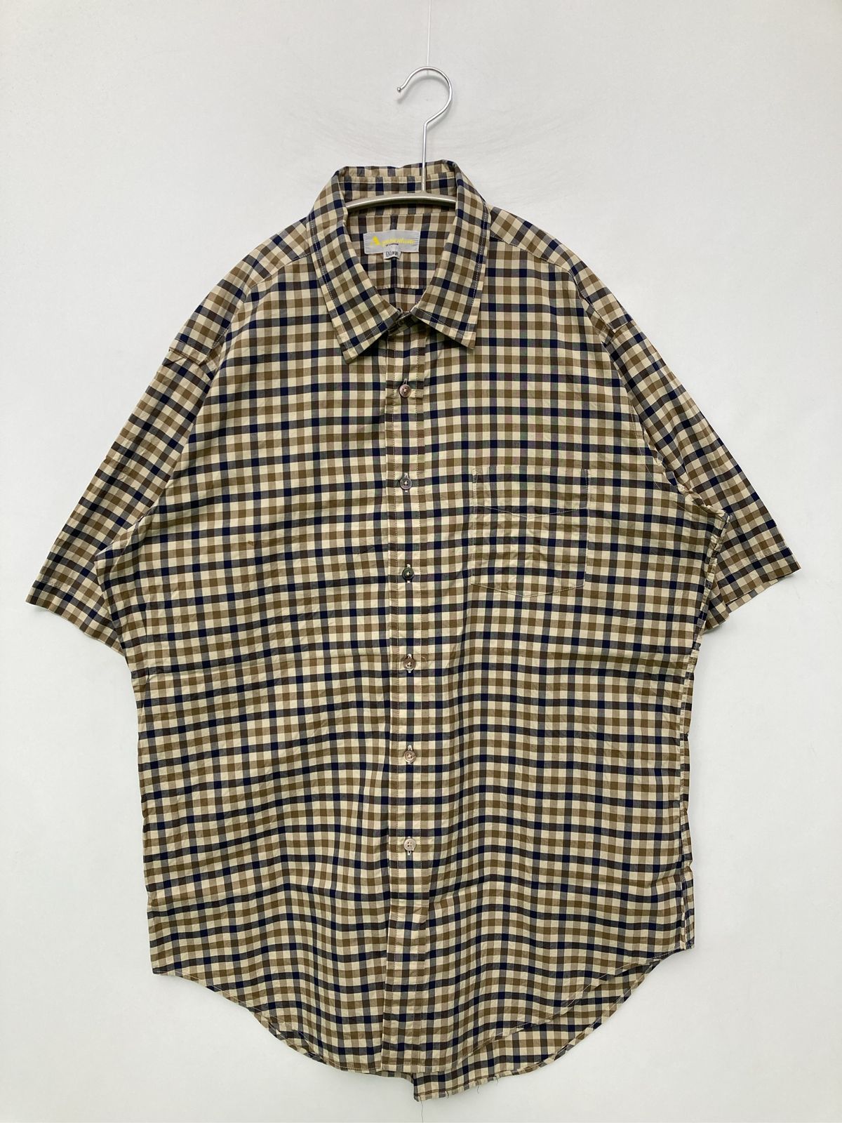 Aquascutum アクアスキュータム シャツ/ブラウス EX.Large その他 チェック柄 ミドル丈 半袖 レギュラーカラー