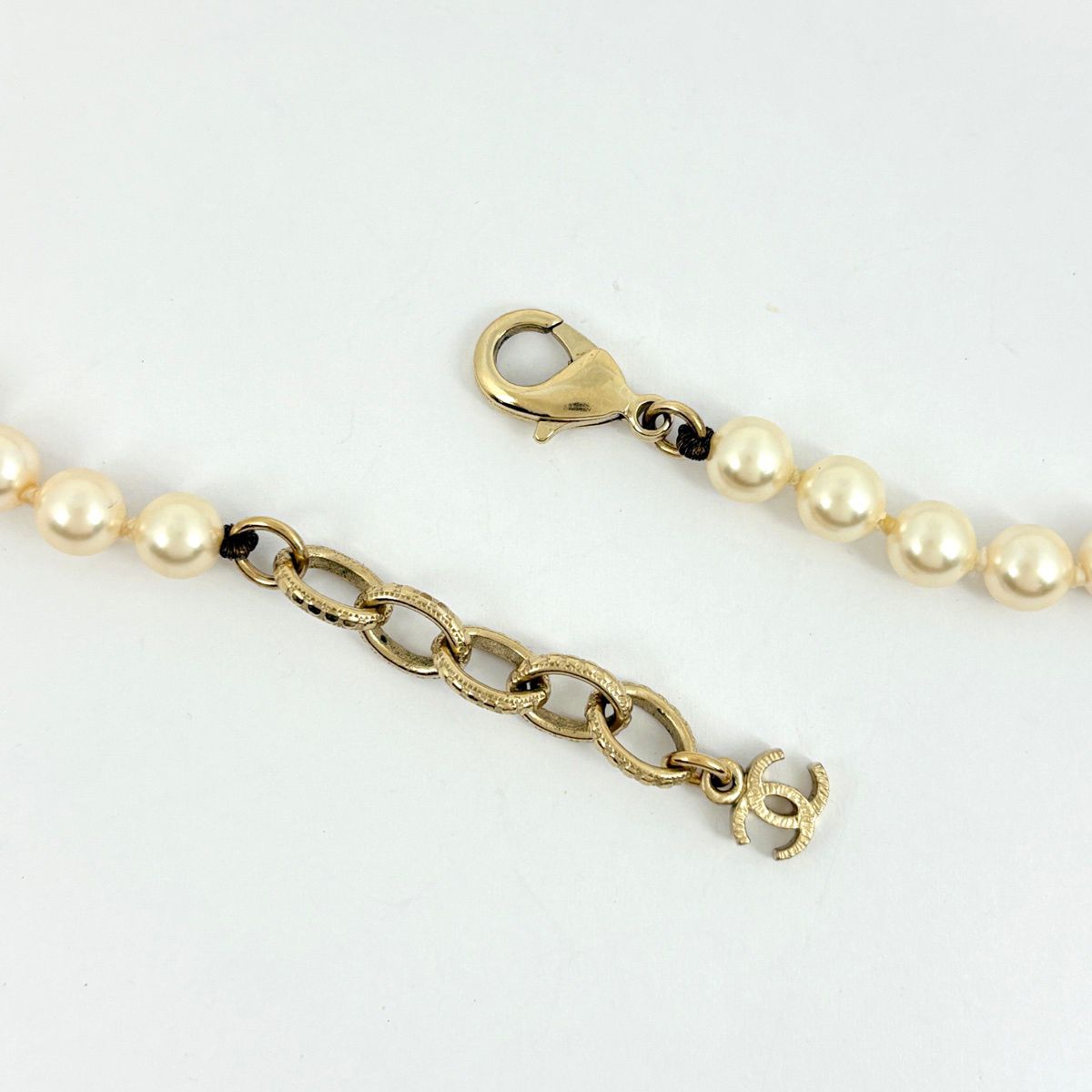 シャネル CHANEL ココマーク フェイクパール ネックレス GP フェイク 