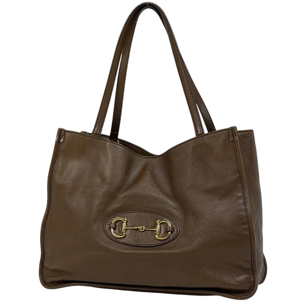 グッチ GUCCI ホースビット トートバッグ レザー ブラウン 623694 レディース 【中古】