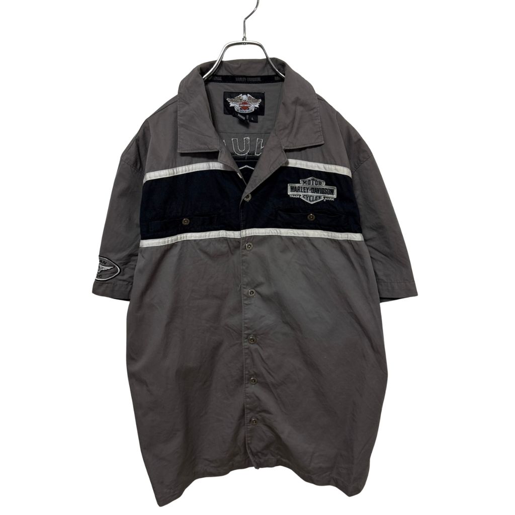 HARLEY-DAVIDSON】 Embroidery Back Logo Open Collar Shirt 開襟 HARLEY-DAVIDSON】 Embroidery Back Logo Open Collar Shirt 開襟