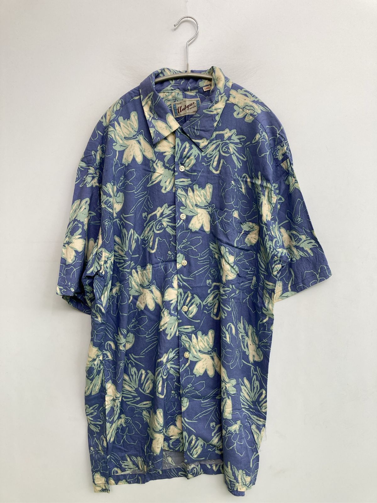 シャツ/ブラウス LARGE ブルー 花柄・ボタニカル柄 その他総柄 ロング 