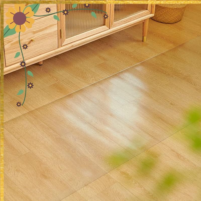 クモリ(Kumori) キッチンマット クリア 厚さ1.5mm PVCマット 耐久性よい 透明 床保護マット キズ防止 汚れ防止 無色 撥水 エンボス加工 カットできる お手入れ簡単 床暖房対応 滑り止め 台所マット(60X270cm) 1