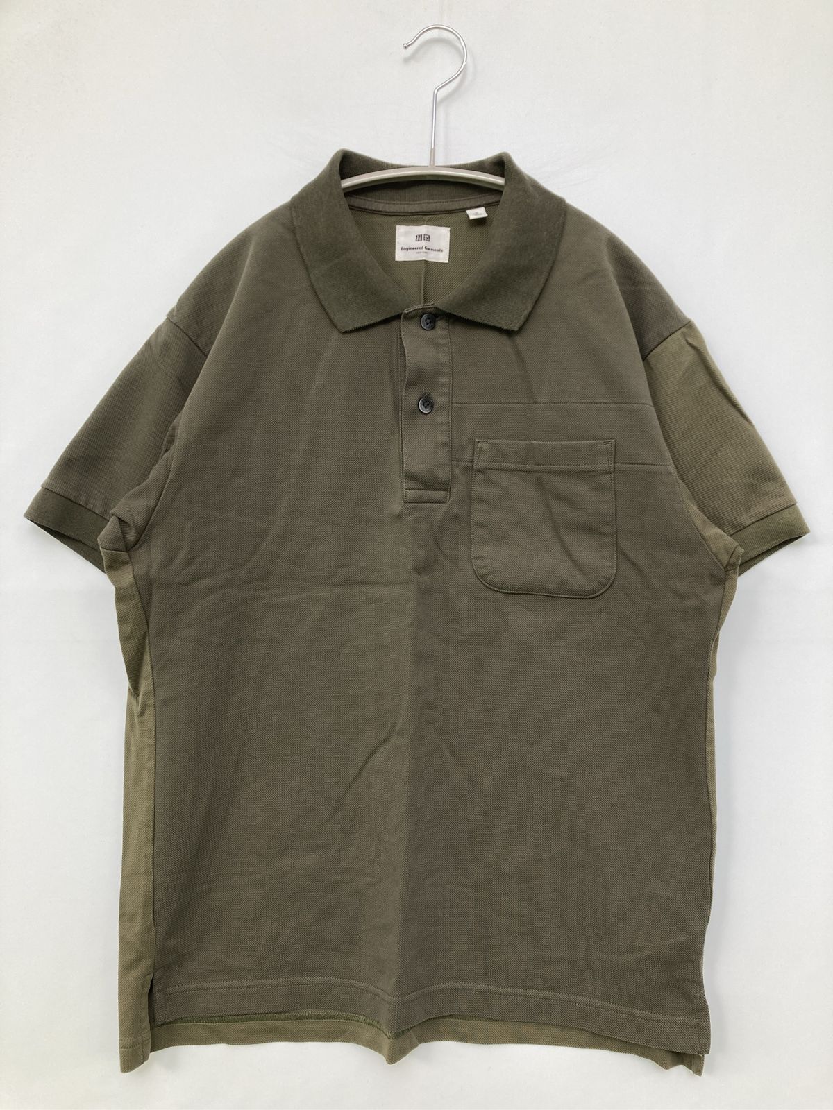 ENGINEERED　GARMENTS エンジニアードガーメンツ ポロシャツ S カーキ 無地 ワンポイント 半袖