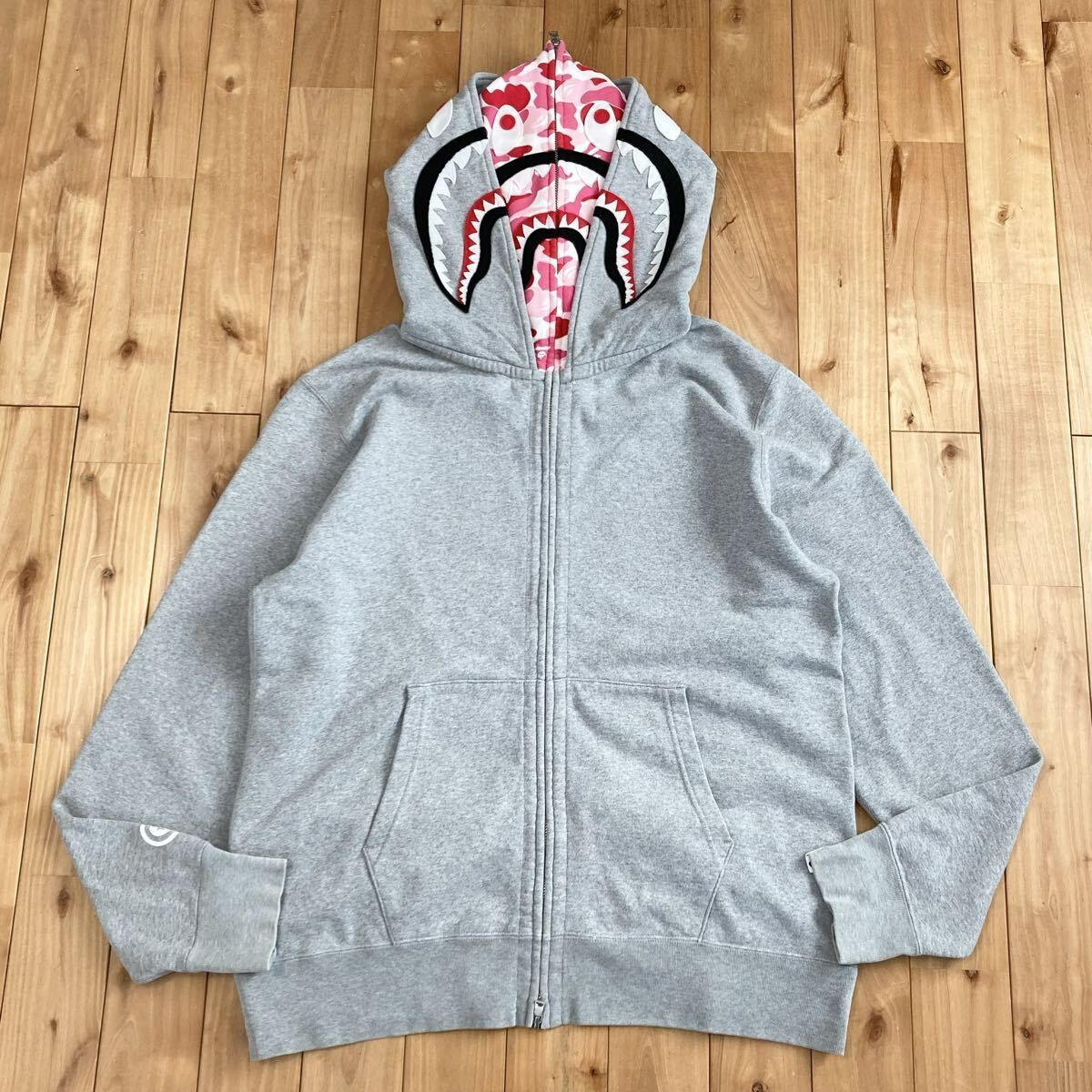 ☆XL☆ ダブル シャーク パーカー Double shark full zip hoodie a