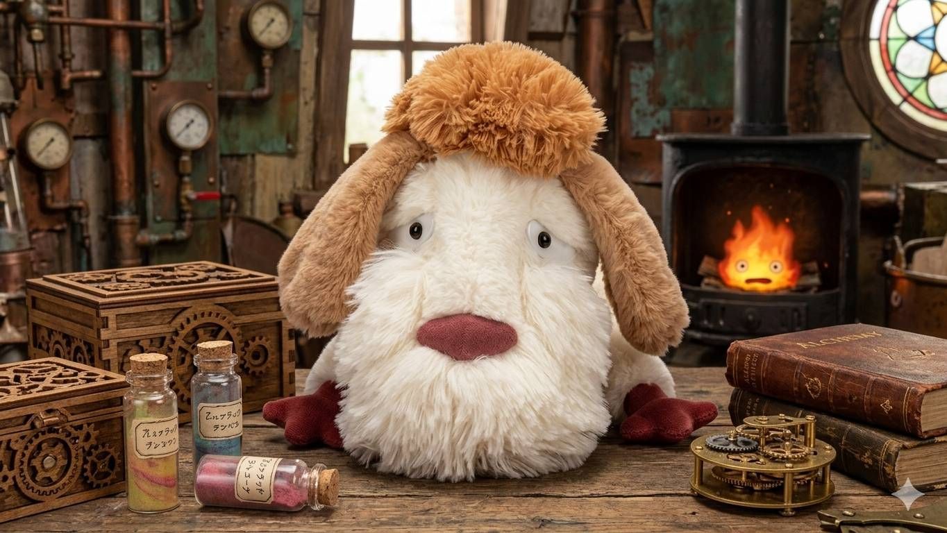 ジブリパーク限定 魔女の谷 ハウルの動く城 ヒン ぬいぐるみ 未使用品