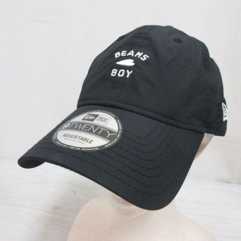 ビームスボーイ BEAMS BOY × NEW ERA ニューエラ 9TWENTY ロゴ キャップ 帽子 M/L 黒 ブラック アジャスタブル